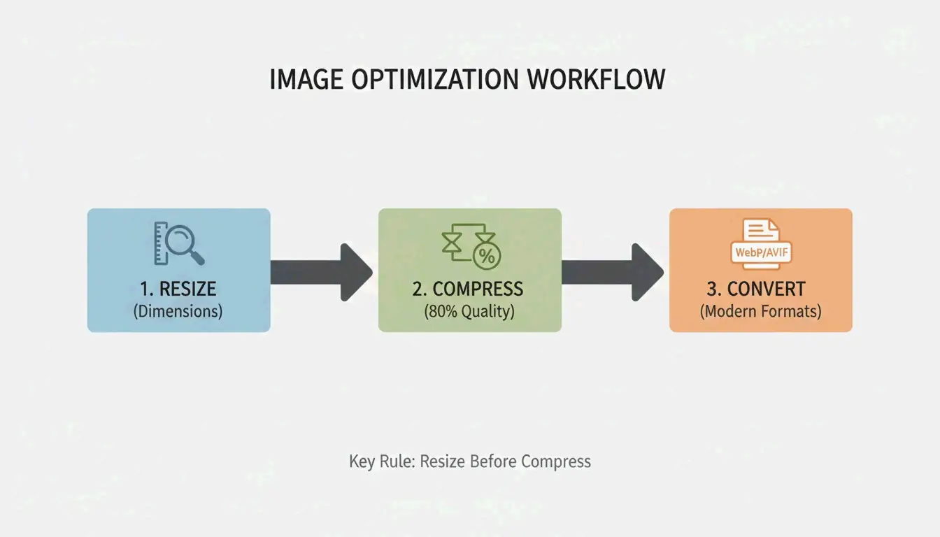 3-step compression workflow