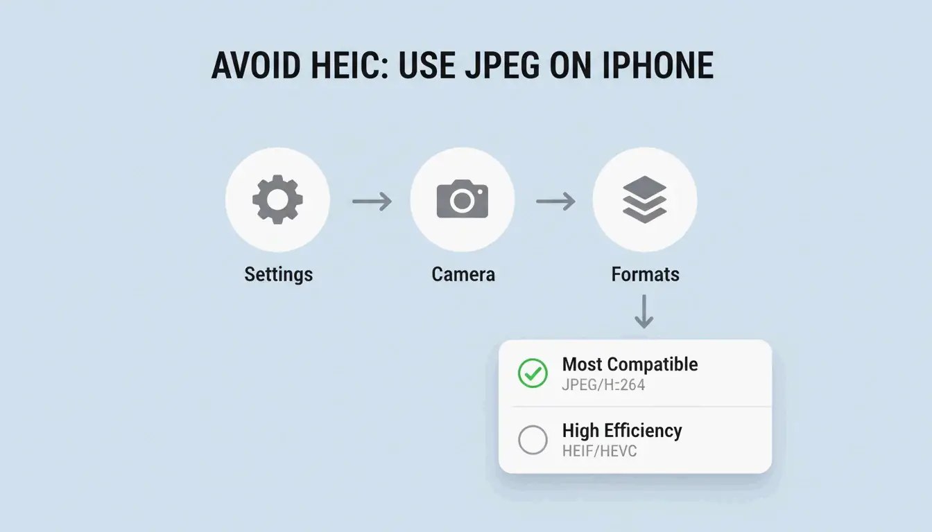 A simple 3-step path to change iPhone camera format settings