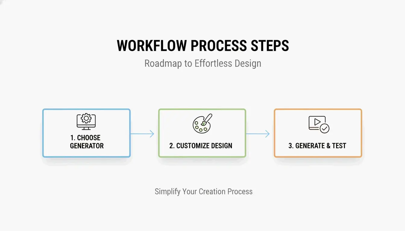 3-step process: Choose, Customize, Generate