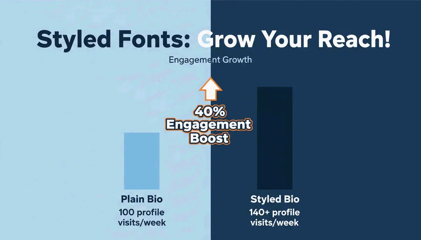 Data visualization showing the 40% increase in profile visits and 130%+ growth in engagement.