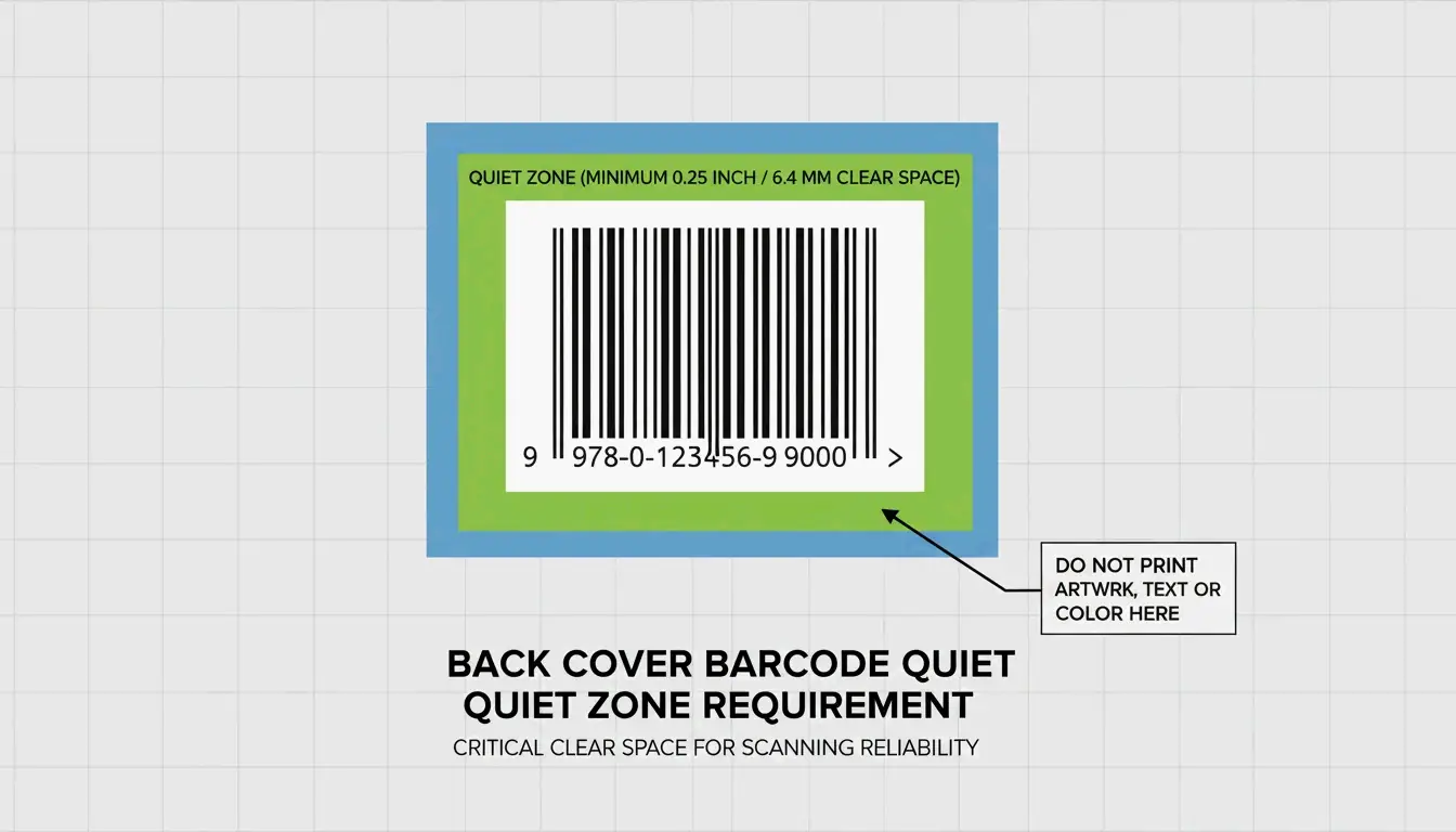 Visualizing the 'Quiet Zone' and placement on the back cover.