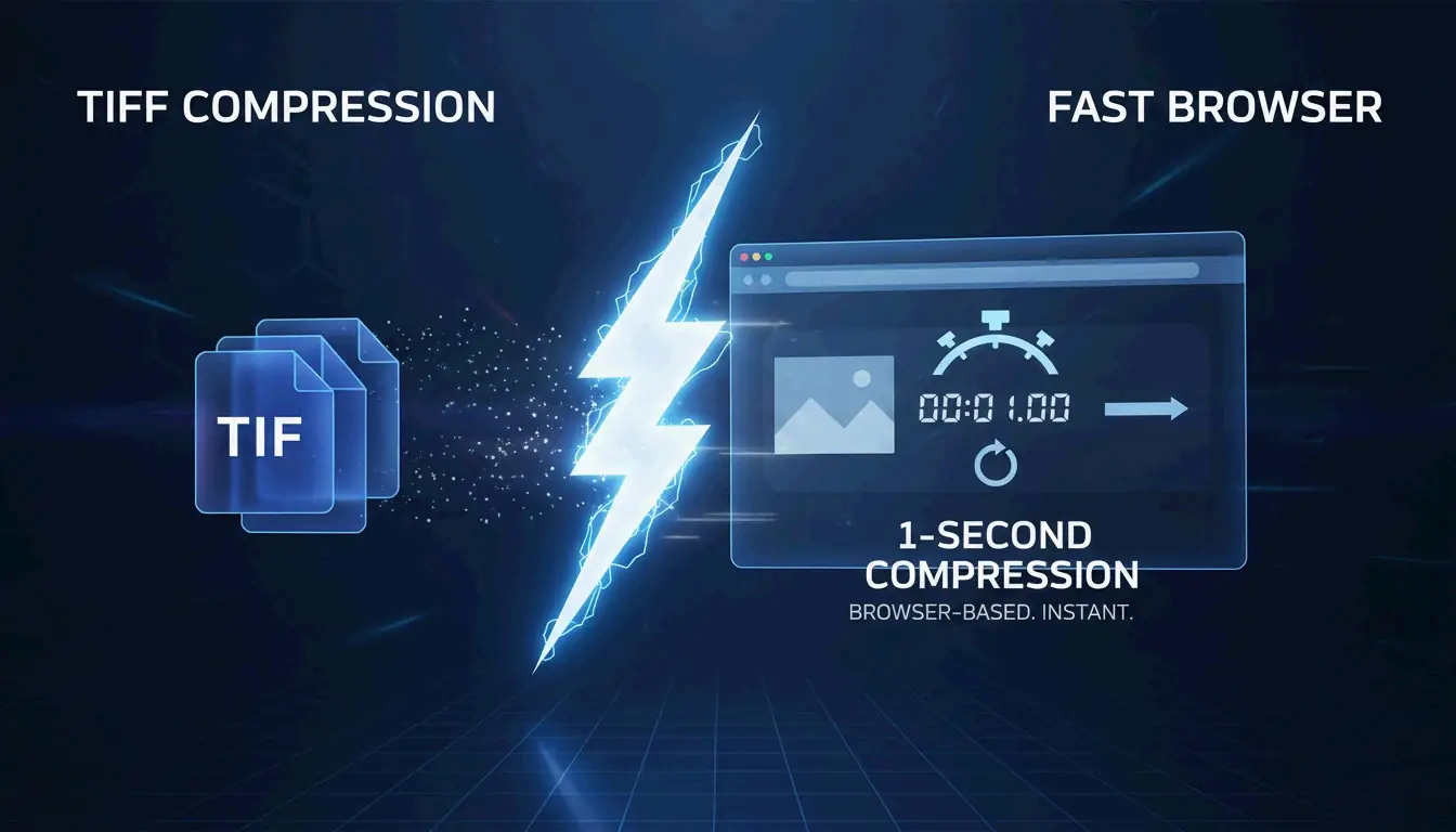 Header: Fast, browser-based TIFF compression concept