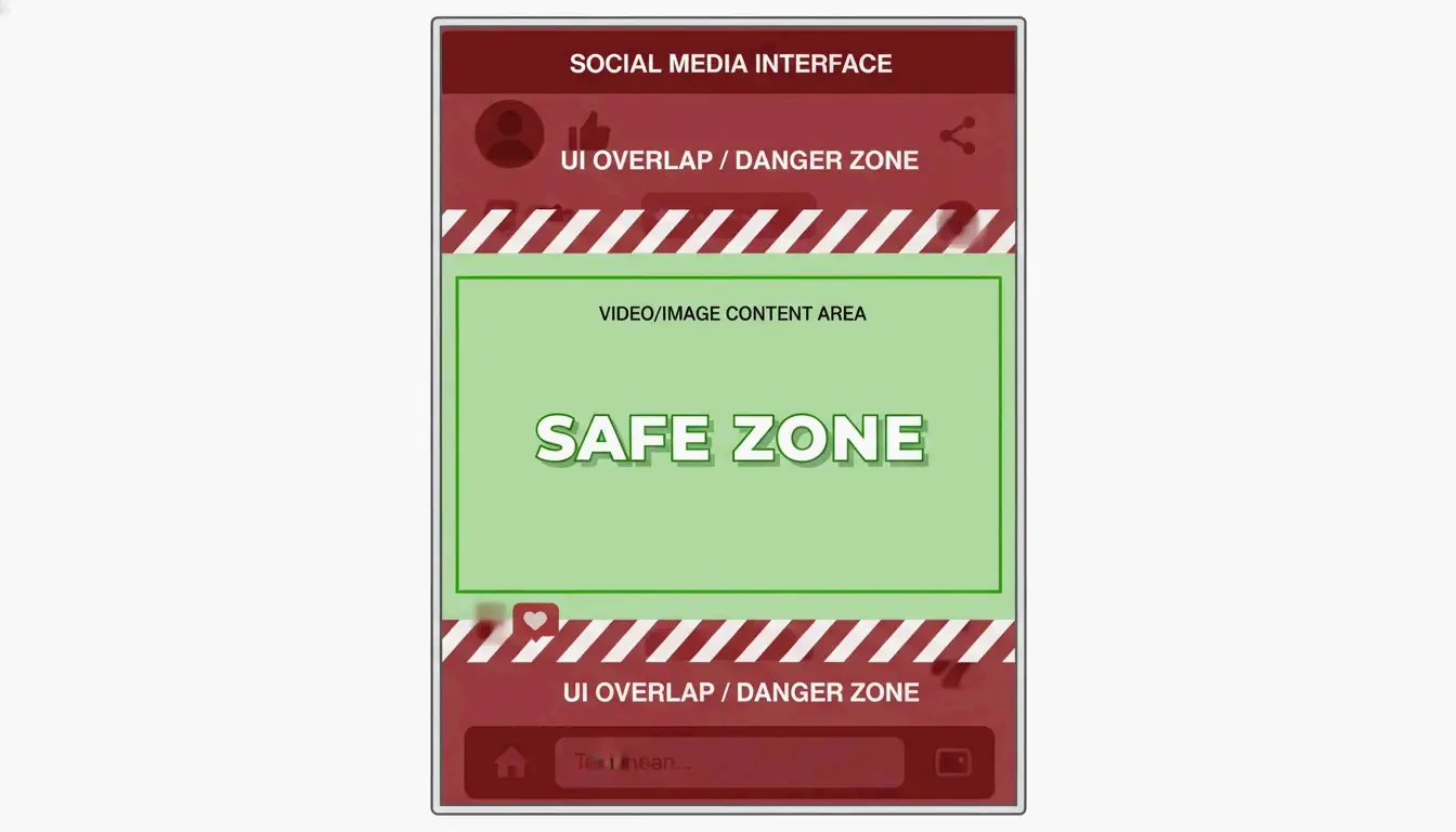 A visual representation of the 'Safe Zone' within a mobile screen frame