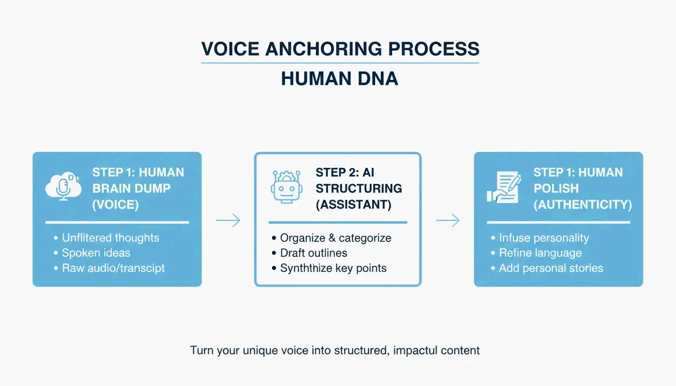 The 3-step Voice Anchoring process.