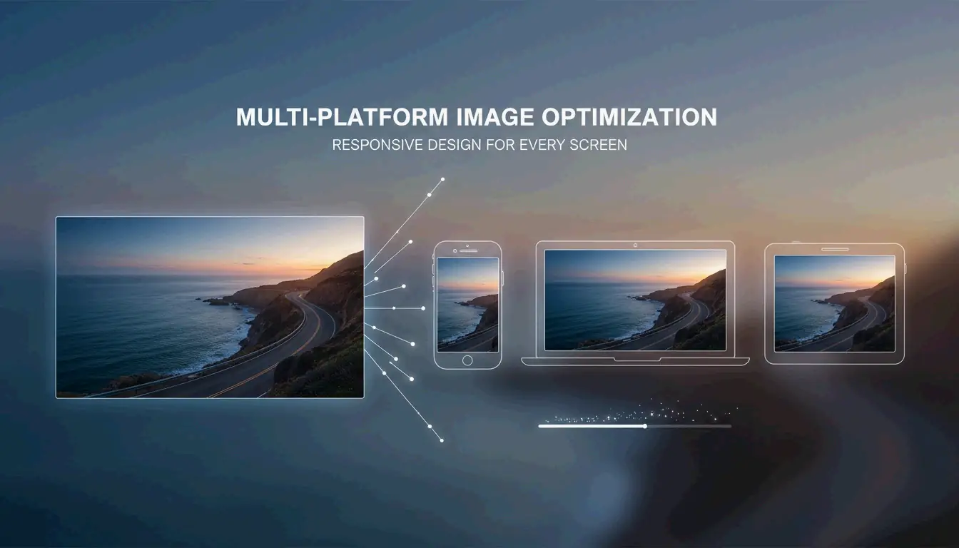 A high-quality visual showing an image being perfectly scaled for different digital screens.