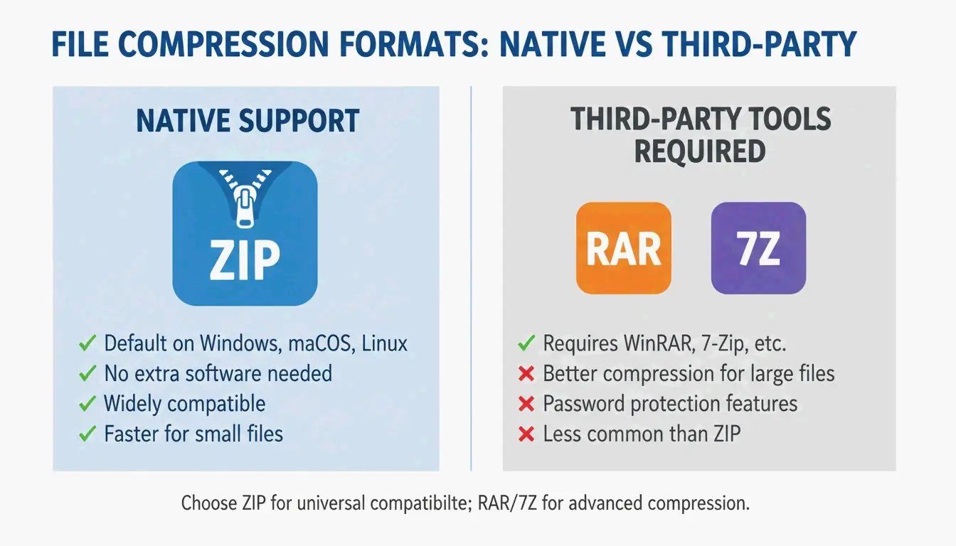 Comparison between Native support vs. Third-party needs