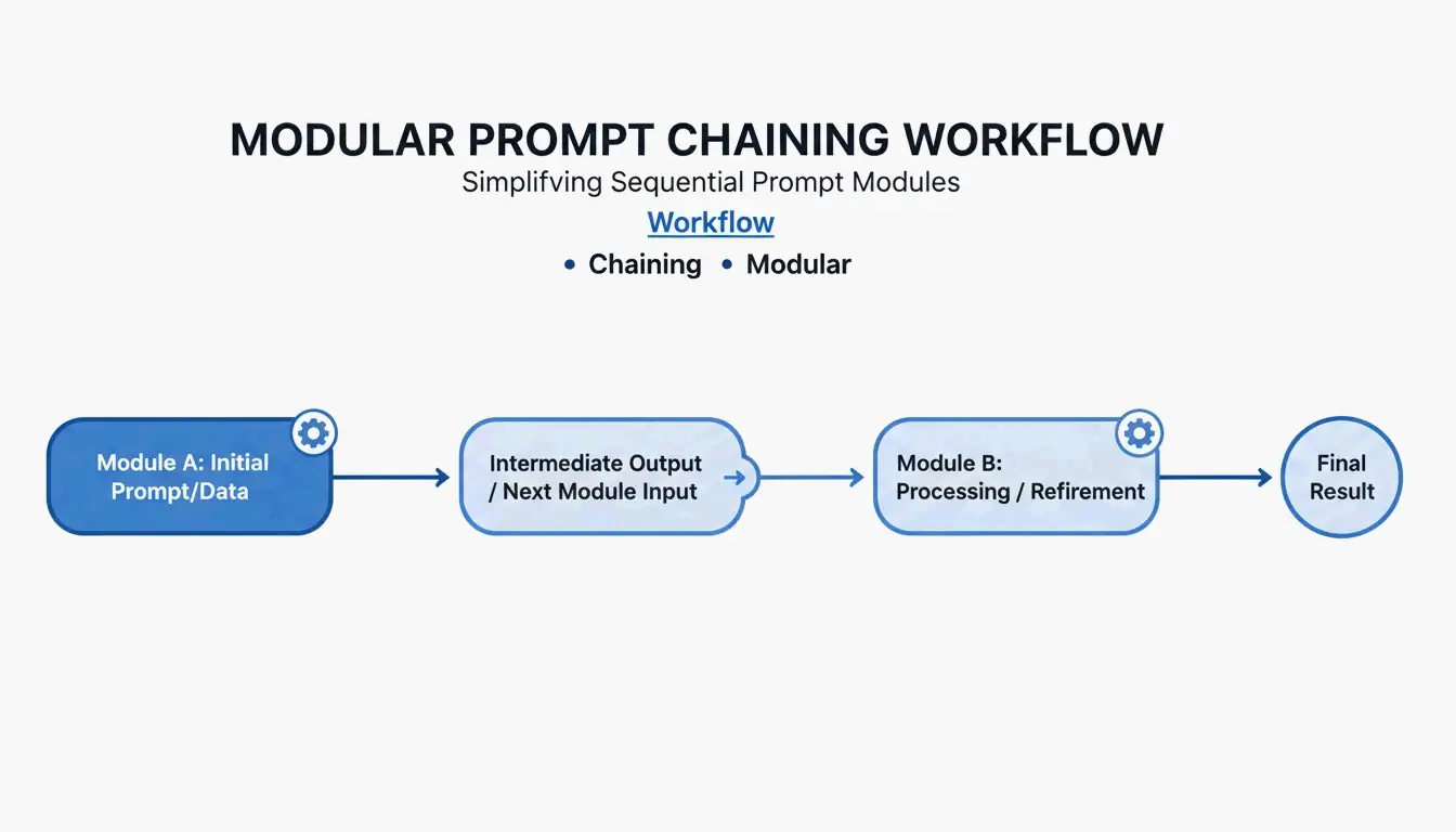 Simple 3-step prompt chaining workflow