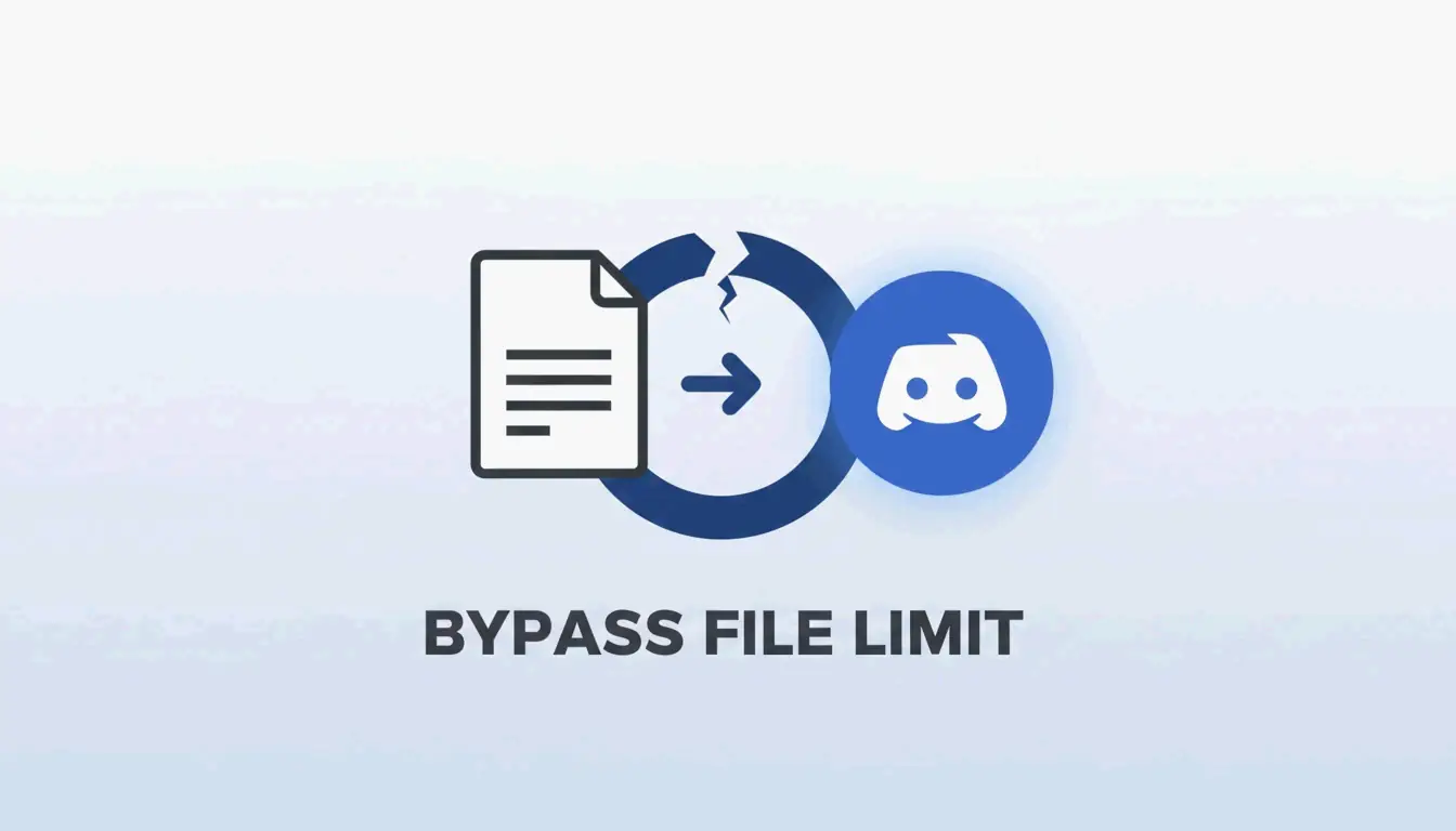 A visual metaphor of breaking through file size barriers on Discord