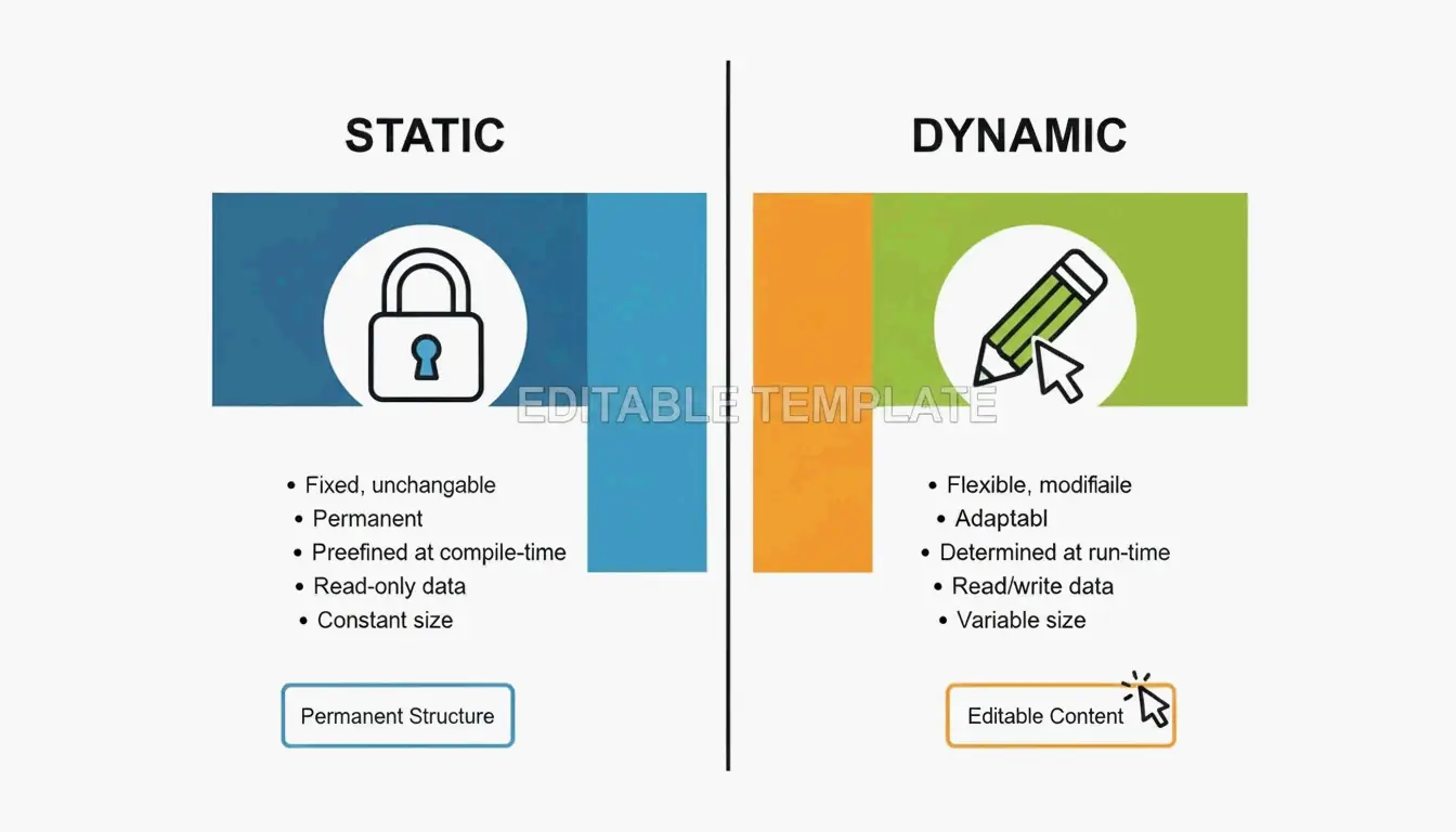Side-by-side comparison of Static (permanent) vs Dynamic (editable) codes