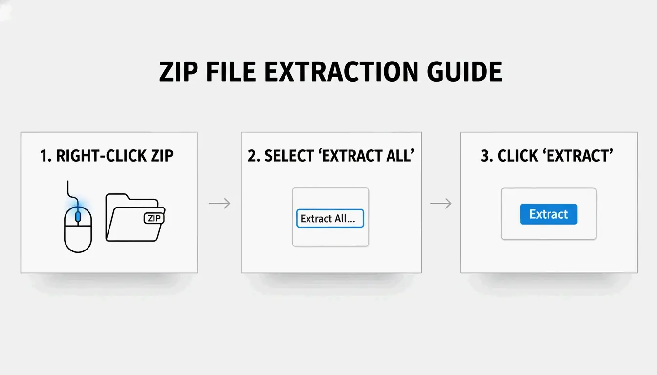 Flujo de extracción estándar de Windows en 3 pasos