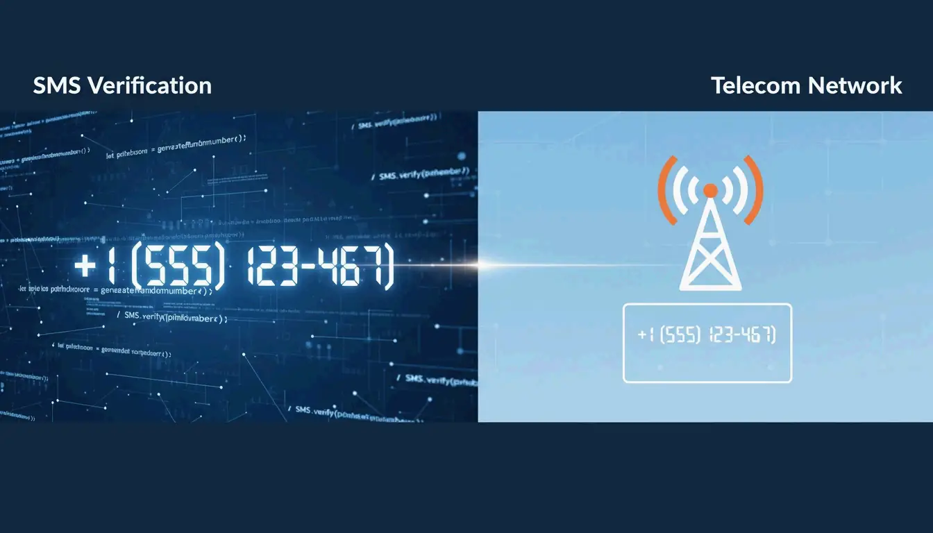 A conceptual visual representing the bridge between synthetic data and real-world telecommunications infrastructure.