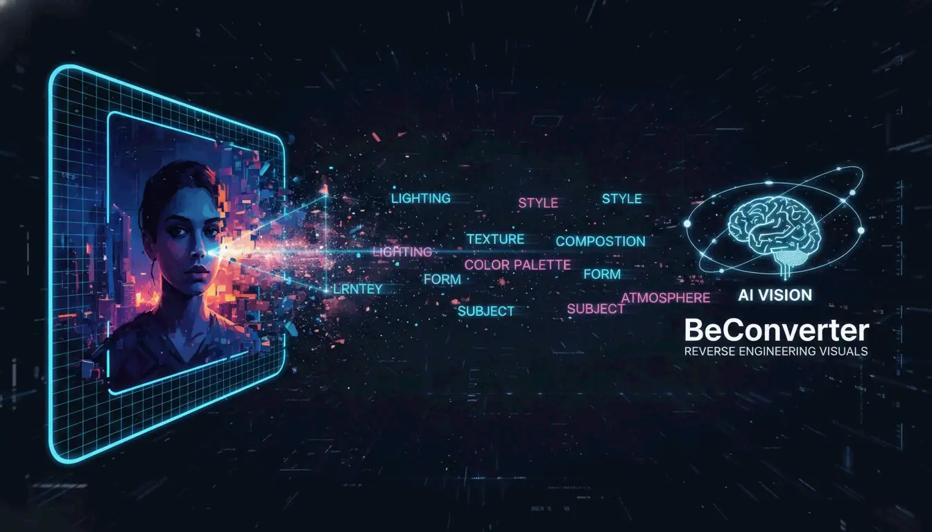 KI-Prompts mit BeConverter erstellen: Jedes visuelle Motiv in 4 Schritten reverse-engineeren