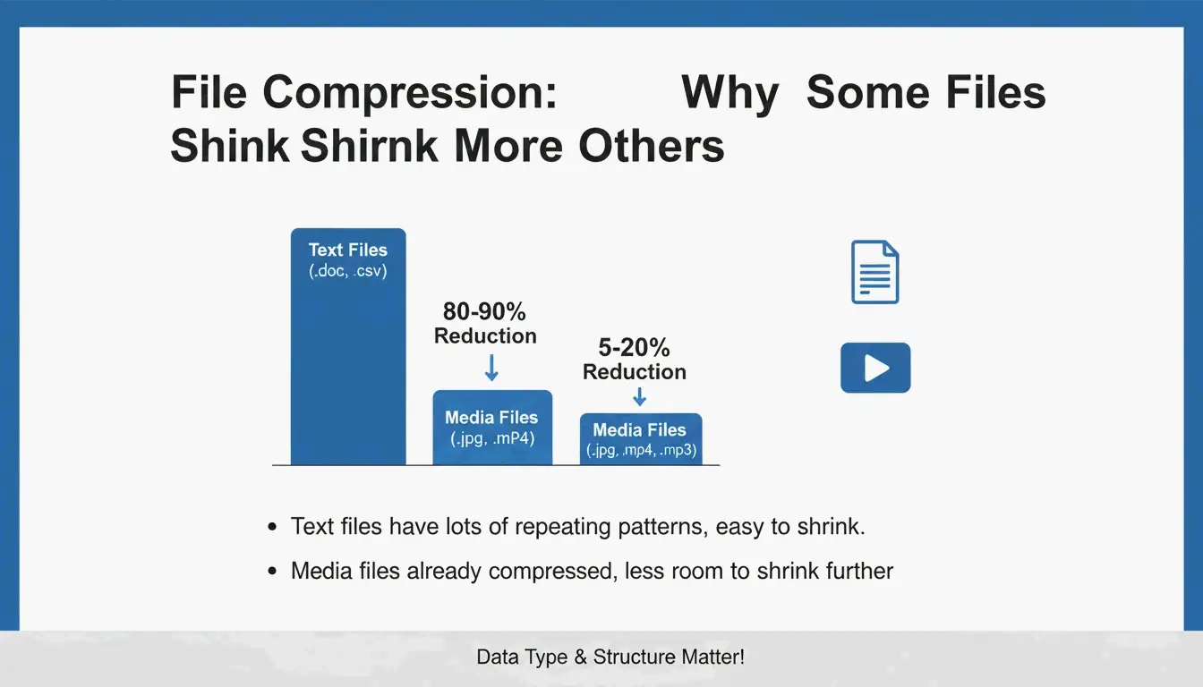 A simple comparison of compression ratios for different file types