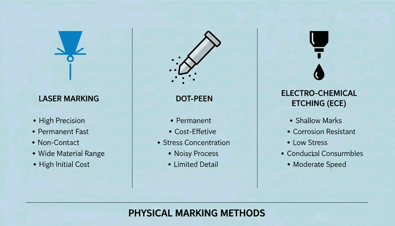 Comparison of different DPM marking methods